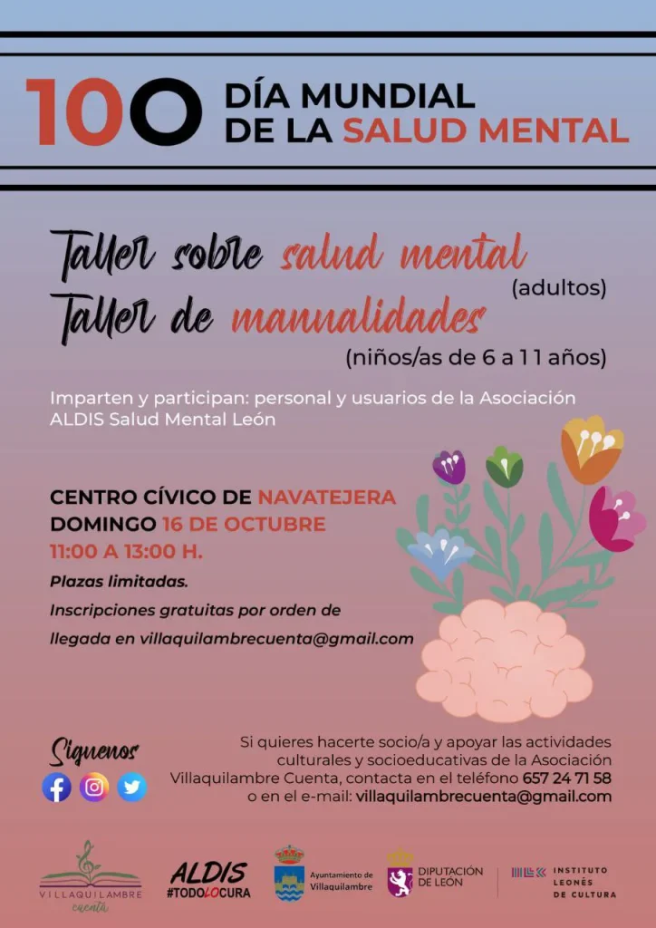Aldis Salud Mental - cartel charlas y formación salud mental