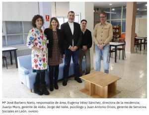 Colaboración de ALDIS y la Junta de Castilla y León en la Residencia de Mayores de Armunia